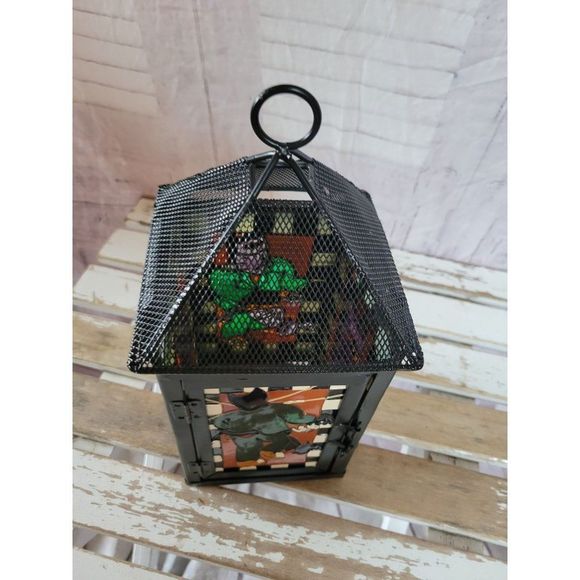 Frankenstein Halloween glass tea light candle holder lantern home decor fall - Picture 6 of 7